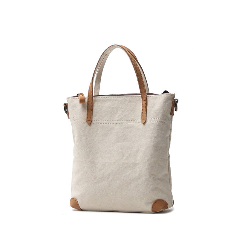 Women's Korean Style Canvas Mori Solid Color Hand Holding Fairy Bags