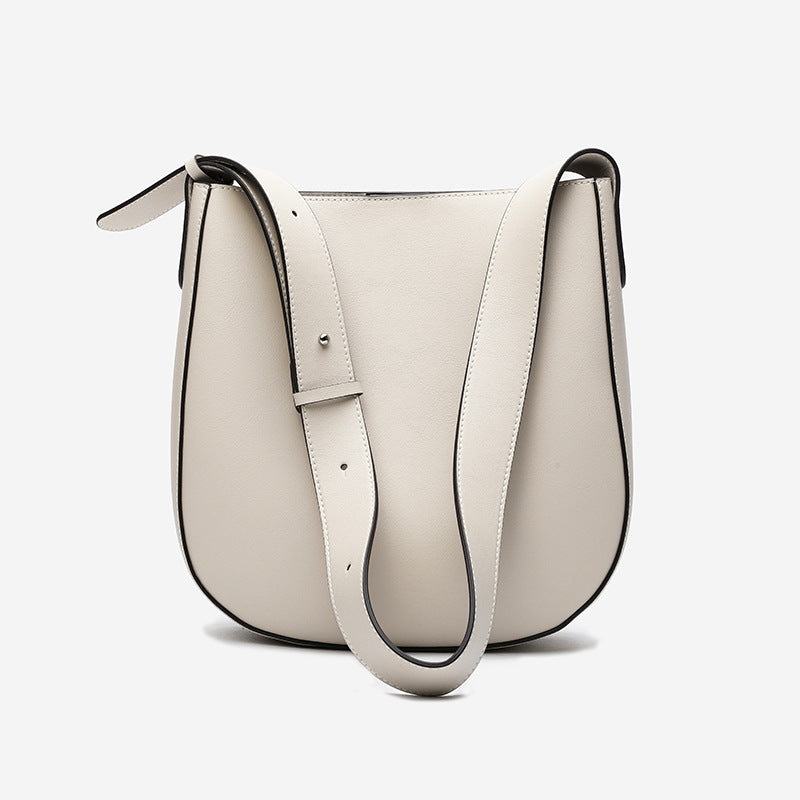 Women's Genuine Leather Big Trendy Simple Crossbody Bags