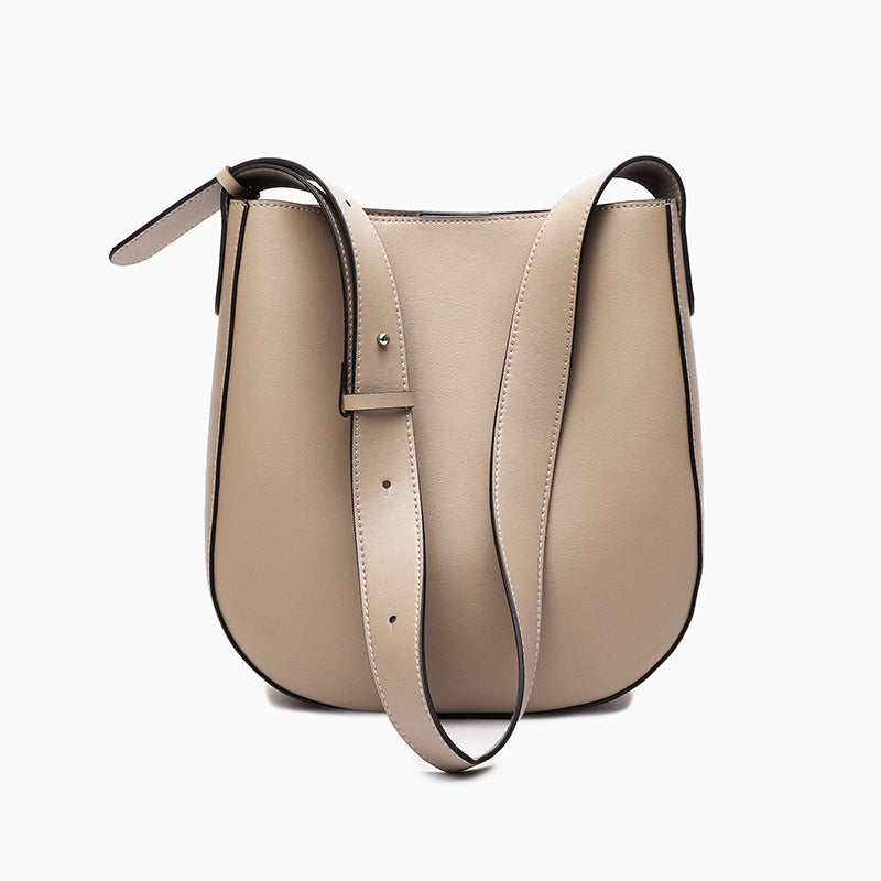 Women's Genuine Leather Big Trendy Simple Crossbody Bags