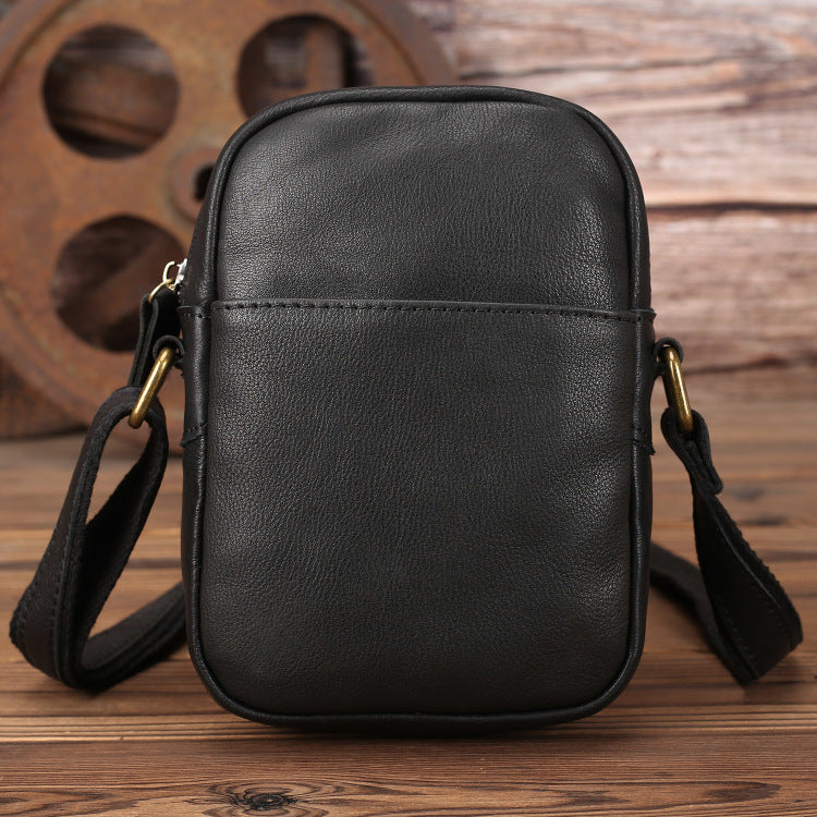 Men's Mini First Layer Cowhide Fashion Soft Men's Messenger Bags