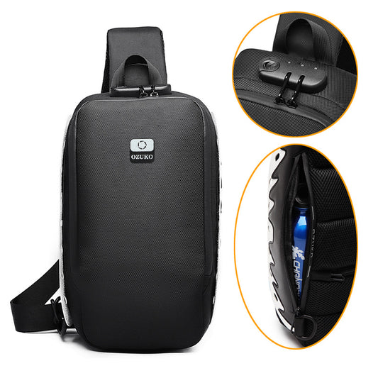 Men's Classy Business Personality Versatility Waterproof Men's Chest Bags