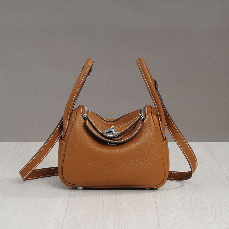 Women's Medicine Box Big Quality First Layer Leather Handbags
