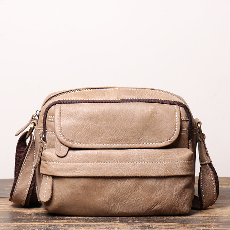 Women's & Men's & Matte Leather Large Capacity Cowhide Men's Shoulder Bags