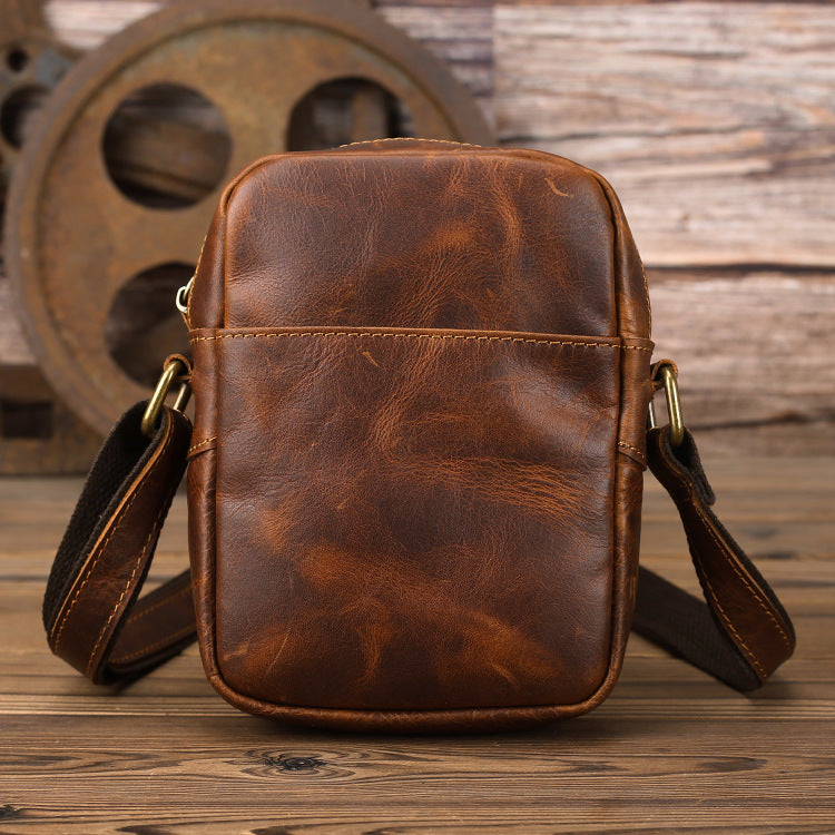 Men's Mini First Layer Cowhide Fashion Soft Men's Messenger Bags