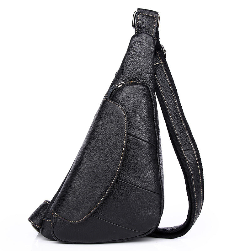 Men's Genuine Leather Dumpling Trendy Korean Fashion Men's Chest Bags