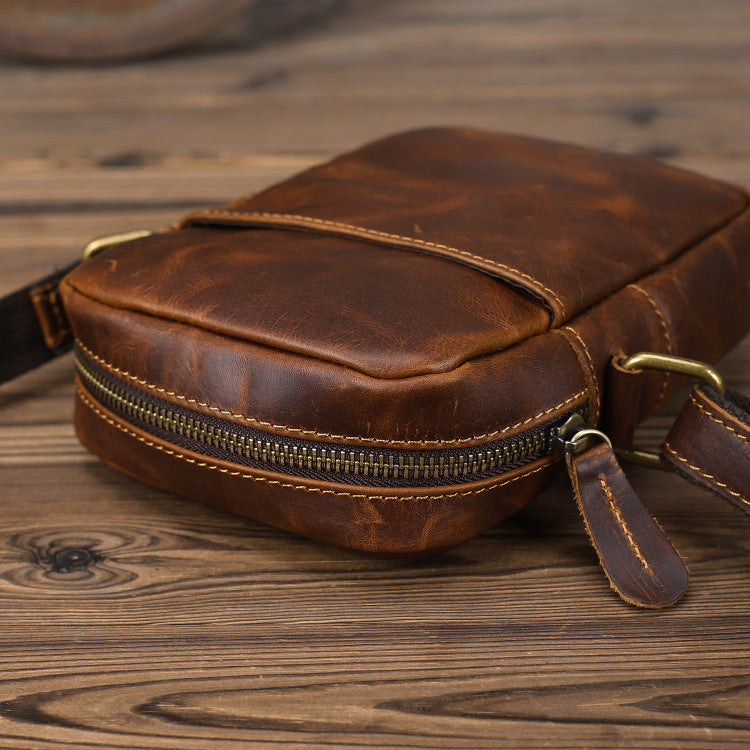 Men's Mini First Layer Cowhide Fashion Soft Men's Messenger Bags