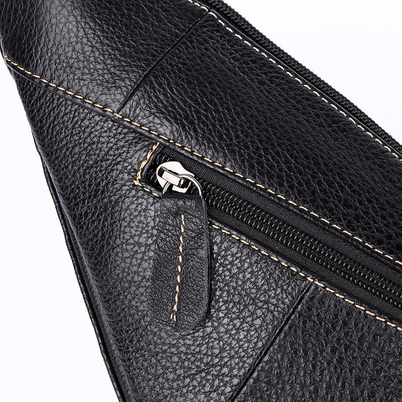 Men's Genuine Leather Dumpling Trendy Korean Fashion Men's Chest Bags