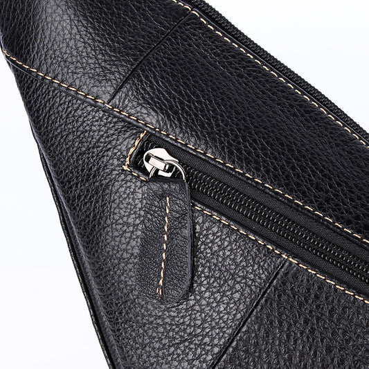 Men's Genuine Leather Dumpling Trendy Korean Fashion Men's Chest Bags