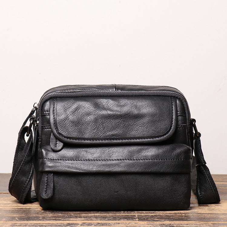 Women's & Men's & Matte Leather Large Capacity Cowhide Men's Shoulder Bags