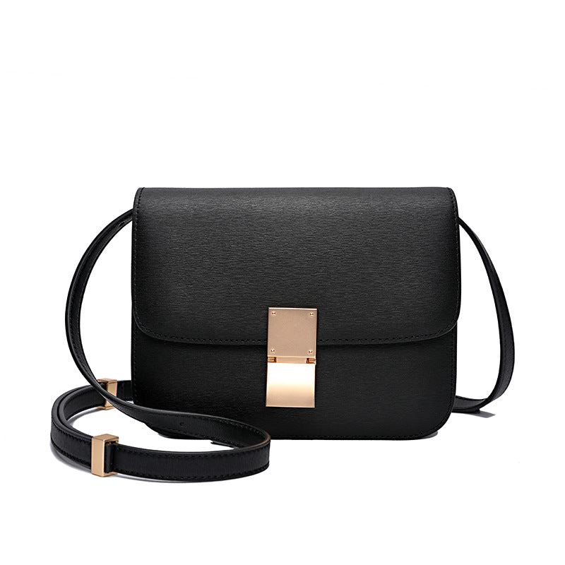 Women's Genuine Leather Stewardess Fashion Cattlehide Oblique Shoulder Bags