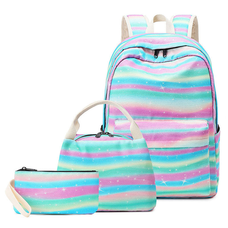 Women's & Children's & Primary Lightweight Large Capacity Canvas Elementary School Students' Schoolbags