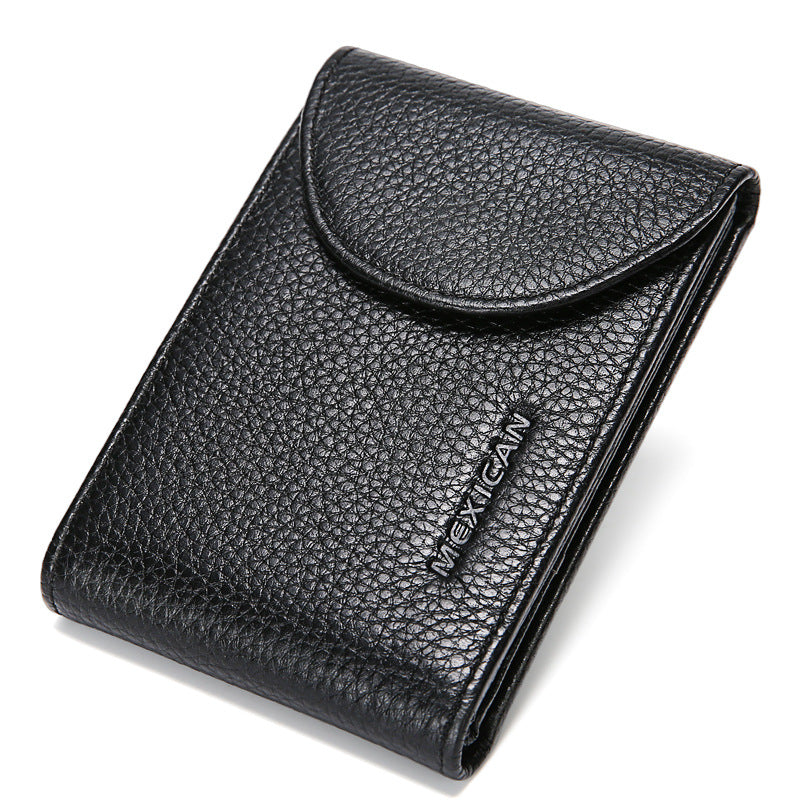 Men's Scarecrow Leather Driving License Multiple Slots Large Capacity Sleeve Card Holder