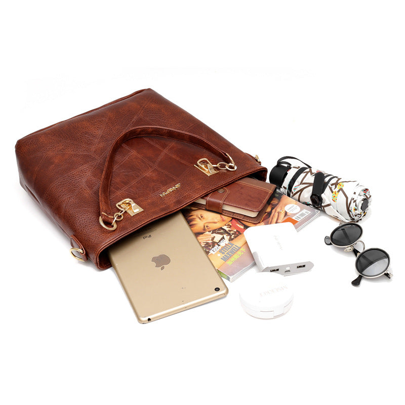 Women's Retro Fashion Large Capacity Portable Handbags