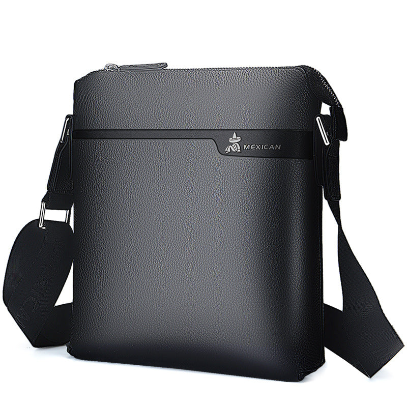 Men's Scarecrow Leather Business Large Capacity Cowhide Bags