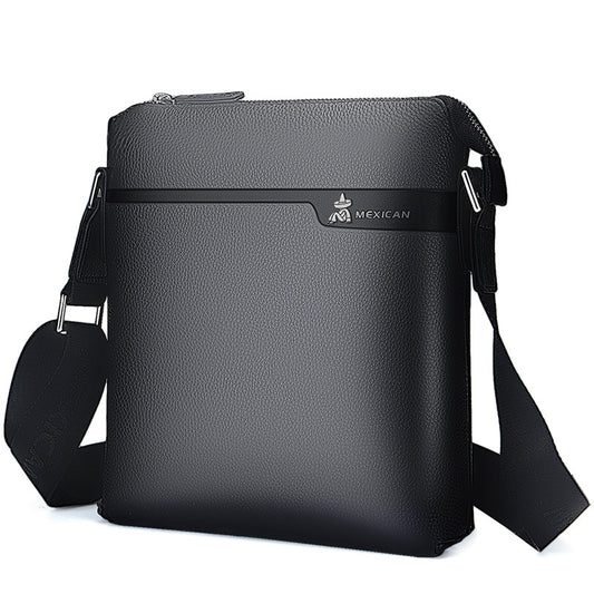 Men's Scarecrow Leather Business Large Capacity Cowhide Bags