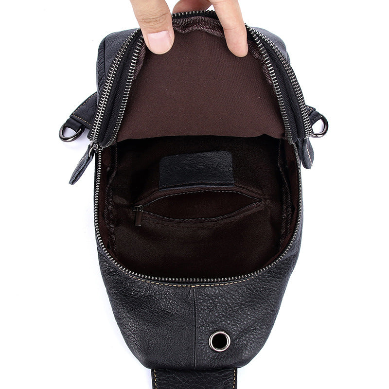Men's Trendy Versatile Unique Comfortable Leather Men's Chest Bags