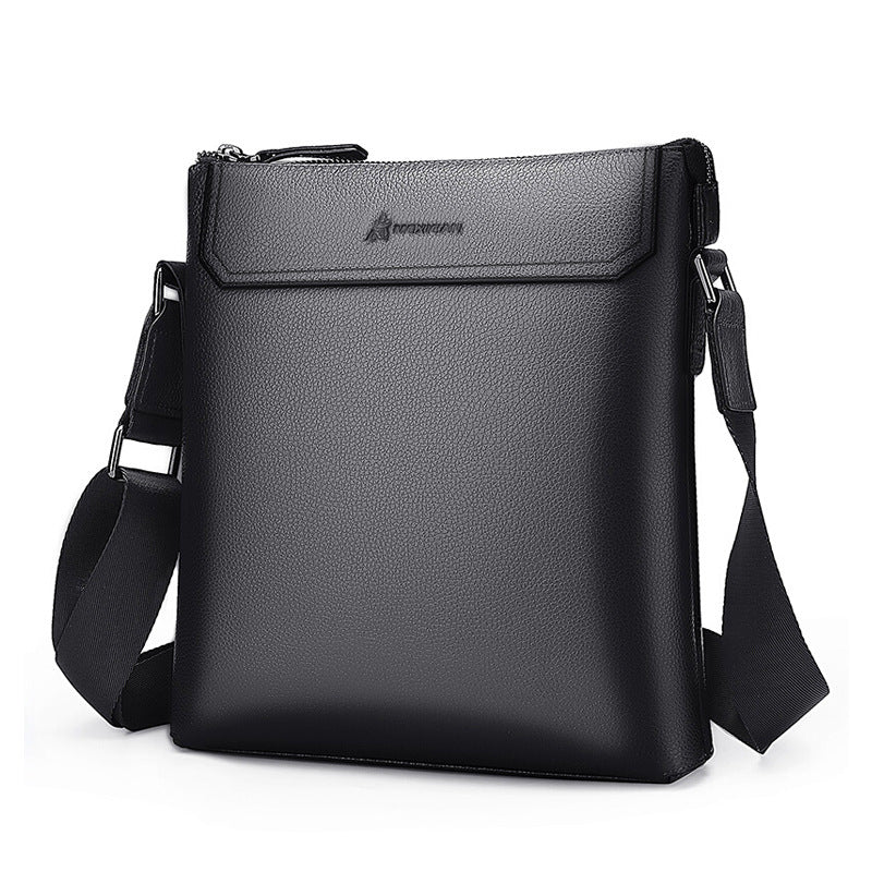 Men's Scarecrow Leather Business Large Capacity Cowhide Bags
