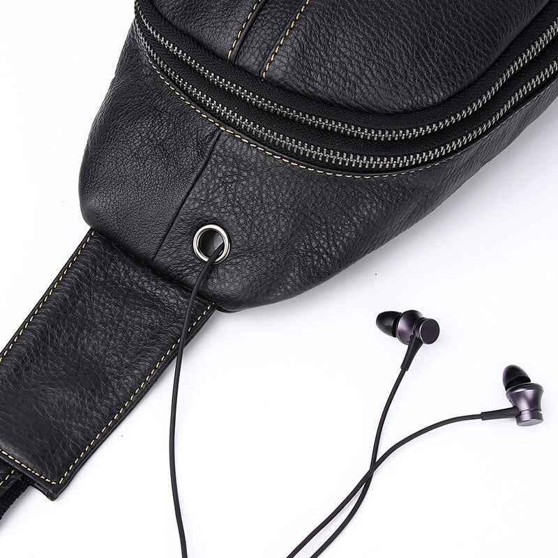 Men's Trendy Versatile Unique Comfortable Leather Men's Chest Bags