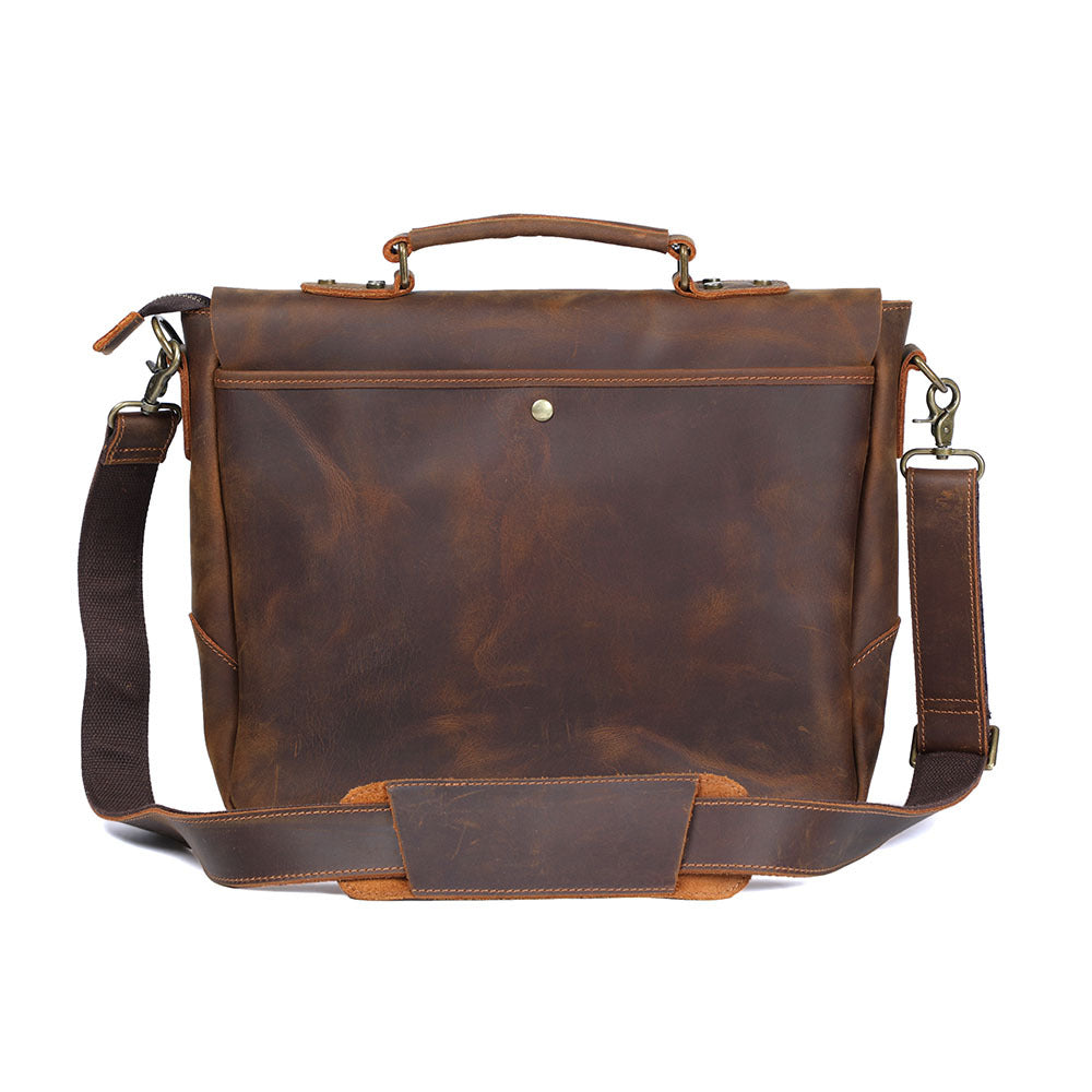 Men's Retro Crazy Horse Leather First Layer Cowhide Men's Briefcases