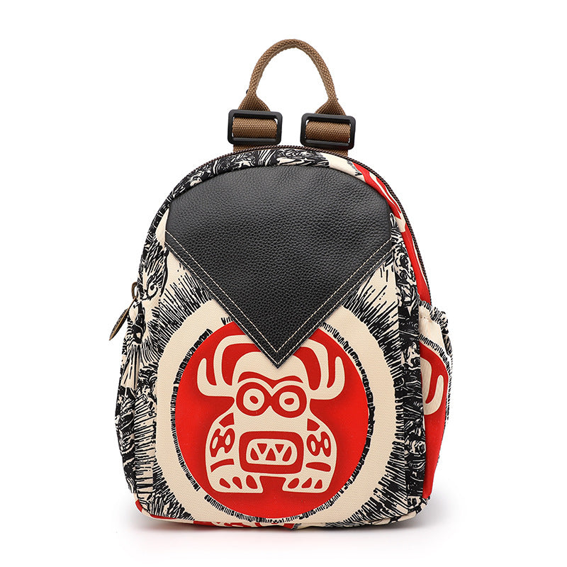Women's Fashionable Oxford Cloth Printing Waterproof Backpacks