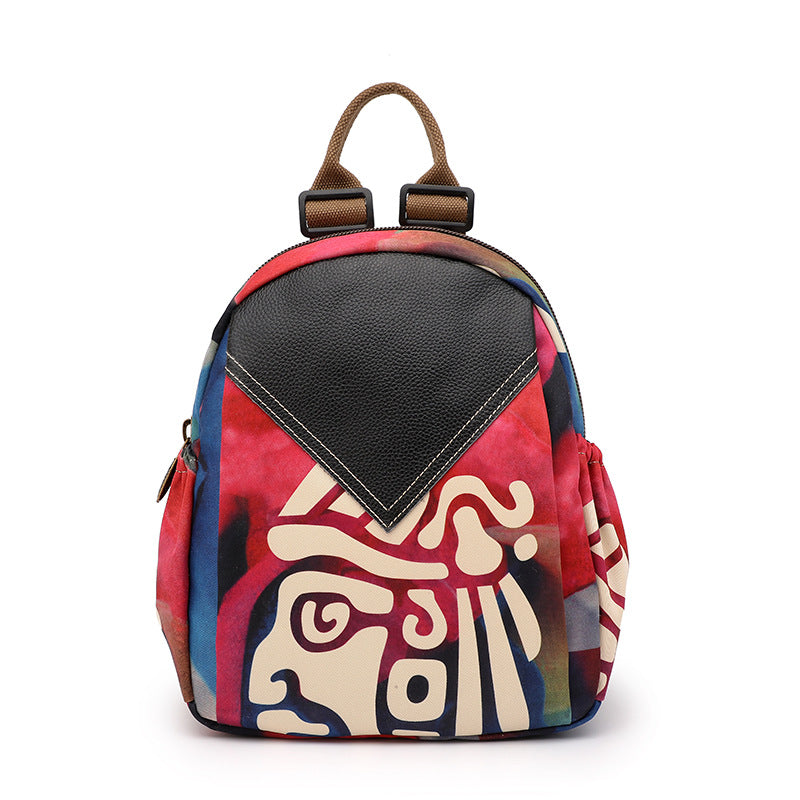 Women's Fashionable Oxford Cloth Printing Waterproof Backpacks