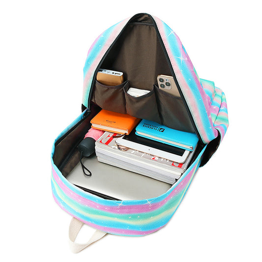 Children's Female Color Waterproof Synthetic Material Large Elementary School Students' Schoolbags