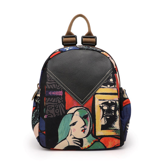 Women's Fashionable Oxford Cloth Printing Waterproof Backpacks