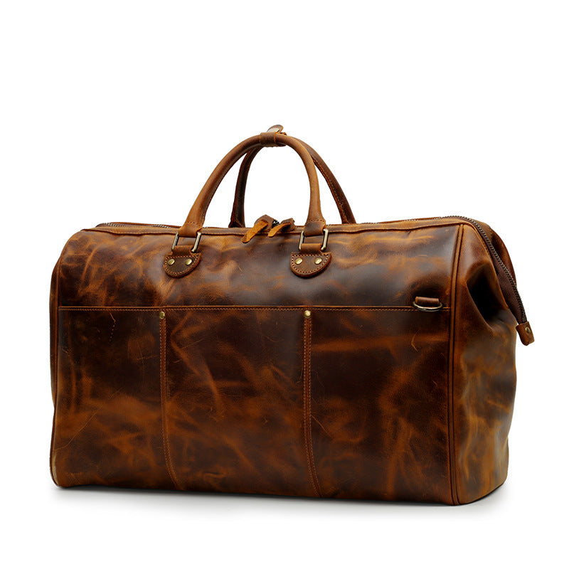 Women's & Men's & First Layer Cowhide Large Capacity Travel Bags