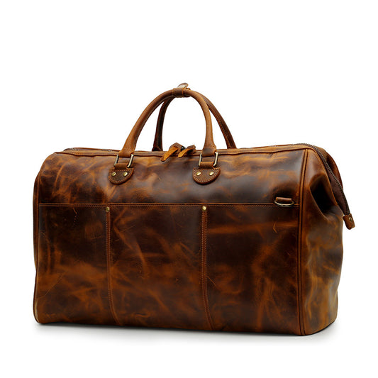 Women's & Men's & First Layer Cowhide Large Capacity Travel Bags