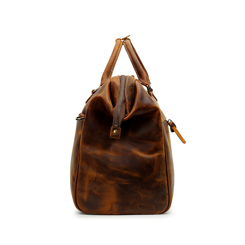 Women's & Men's & First Layer Cowhide Large Capacity Travel Bags