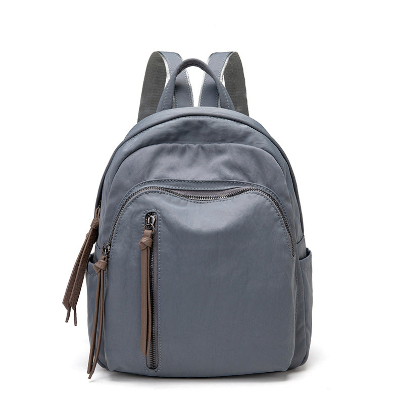 Women's Summer Street Fashion Oxford Cloth Tassel Backpacks