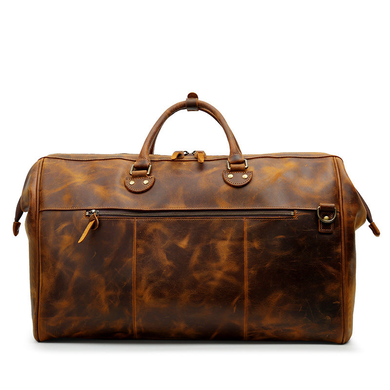 Women's & Men's & First Layer Cowhide Large Capacity Travel Bags