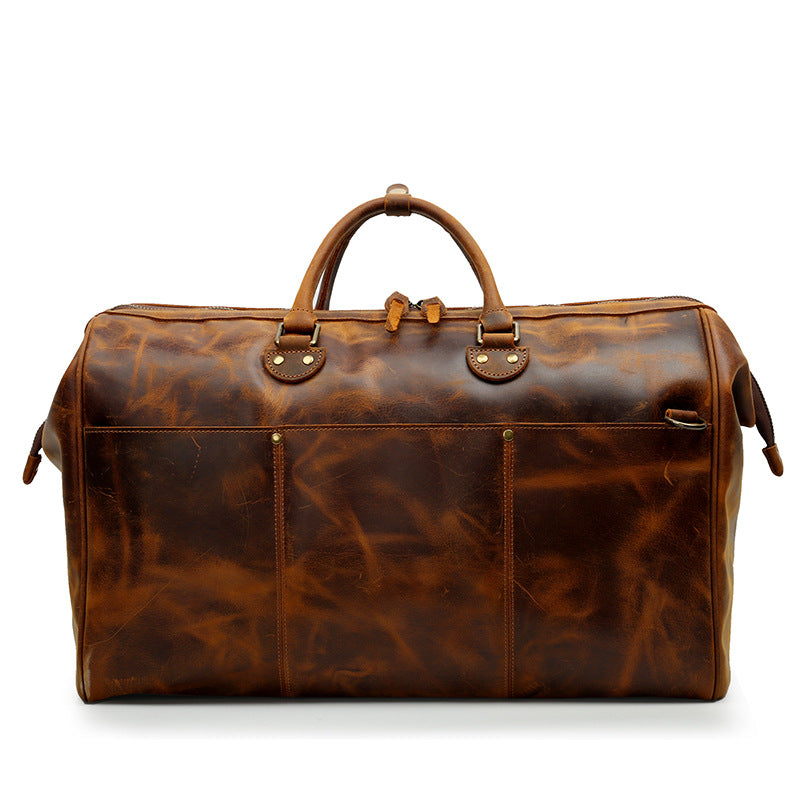 Women's & Men's & First Layer Cowhide Large Capacity Travel Bags