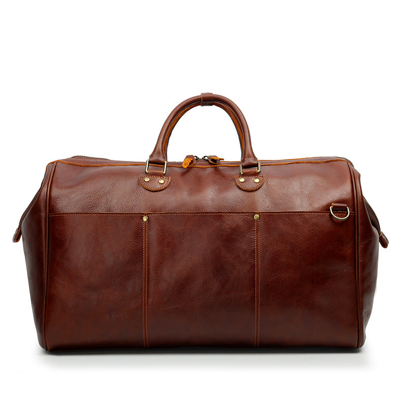 Women's & Men's & First Layer Cowhide Large Capacity Travel Bags