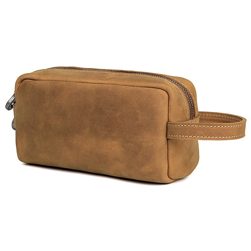 First Layer Cowhide Crazy Horse Leather Cosmetic Bags