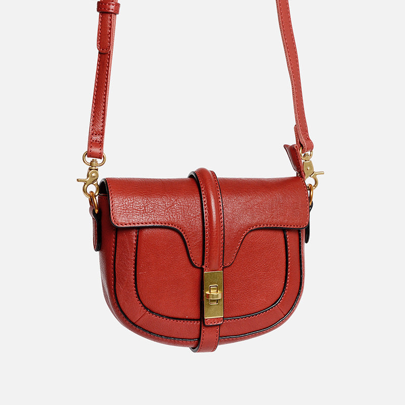 Women's Saddle Mini Leather Fashion Horseshoe Crossbody Bags