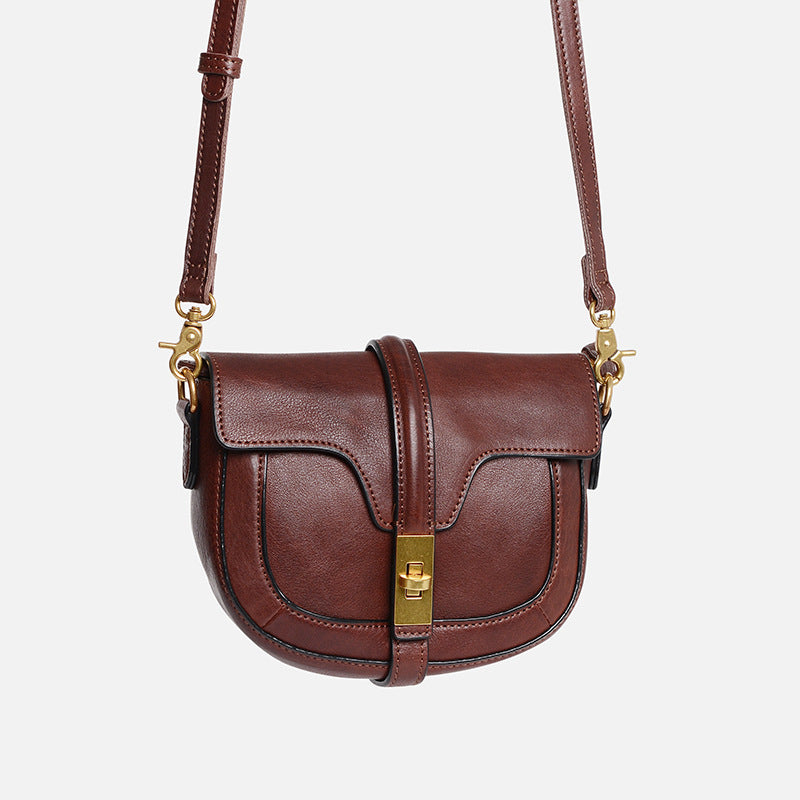 Women's Saddle Mini Leather Fashion Horseshoe Crossbody Bags