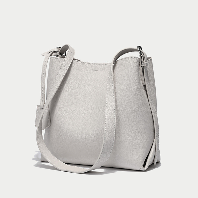 Women's Genuine Leather Cowhide Simple Commuter Elegant Shoulder Bags