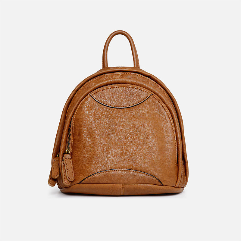Women's Vegetable Tanned Leather Retro Artistic Backpacks