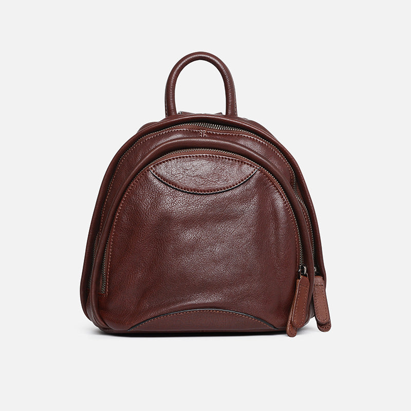 Women's Vegetable Tanned Leather Retro Artistic Backpacks