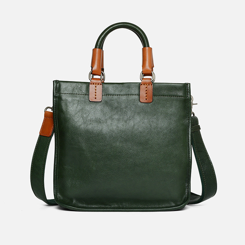 Women's Genuine Leather Retro Design Fashion First Layer Handbags