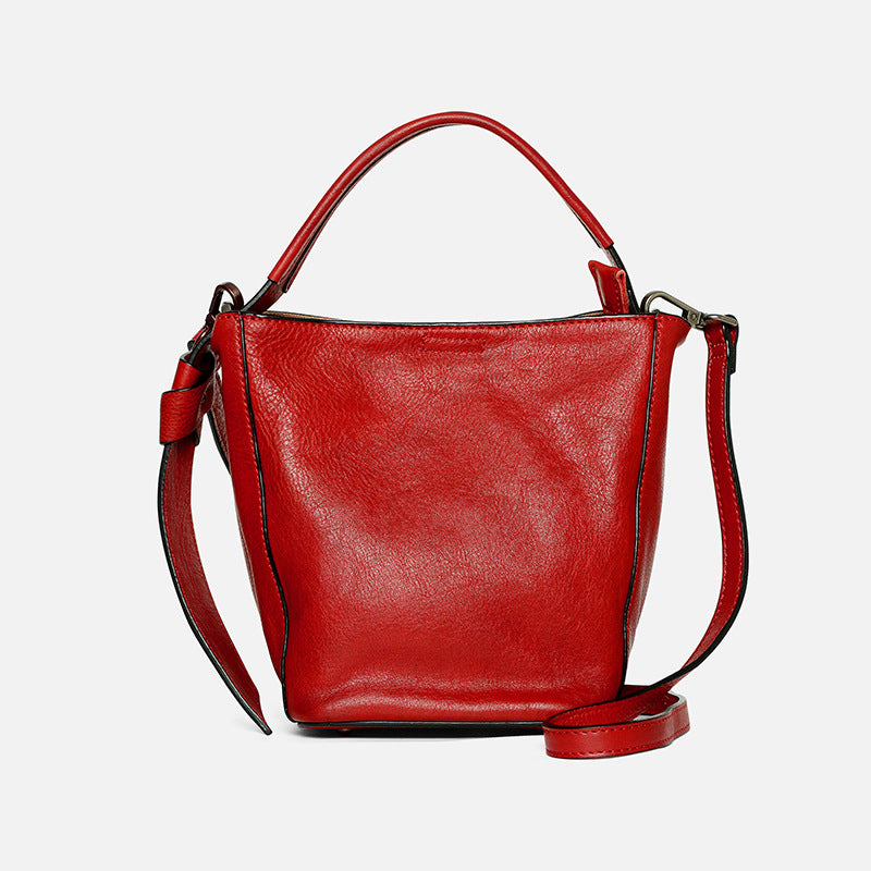 Women's Design Soft Leather Trendy Head Layer Shoulder Bags