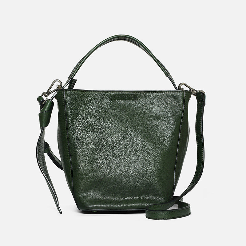 Women's Design Soft Leather Trendy Head Layer Shoulder Bags