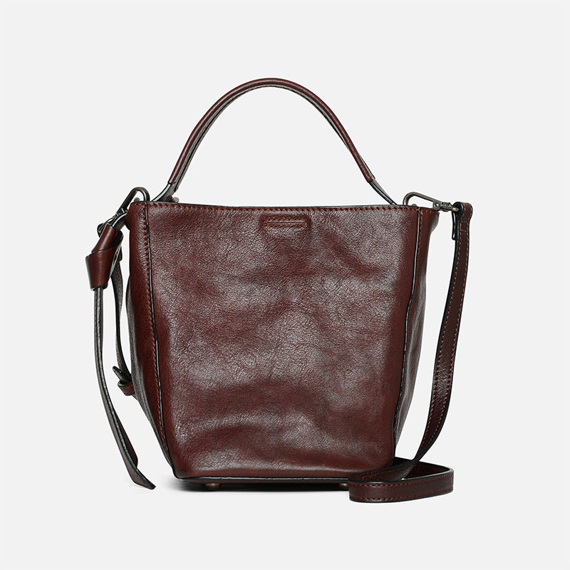 Women's Design Soft Leather Trendy Head Layer Shoulder Bags