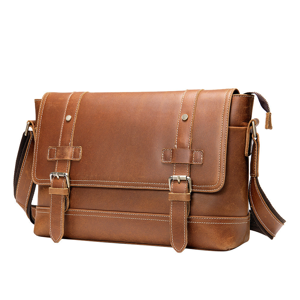 Men's Crazy Horse Leather Retro First Layer Bags