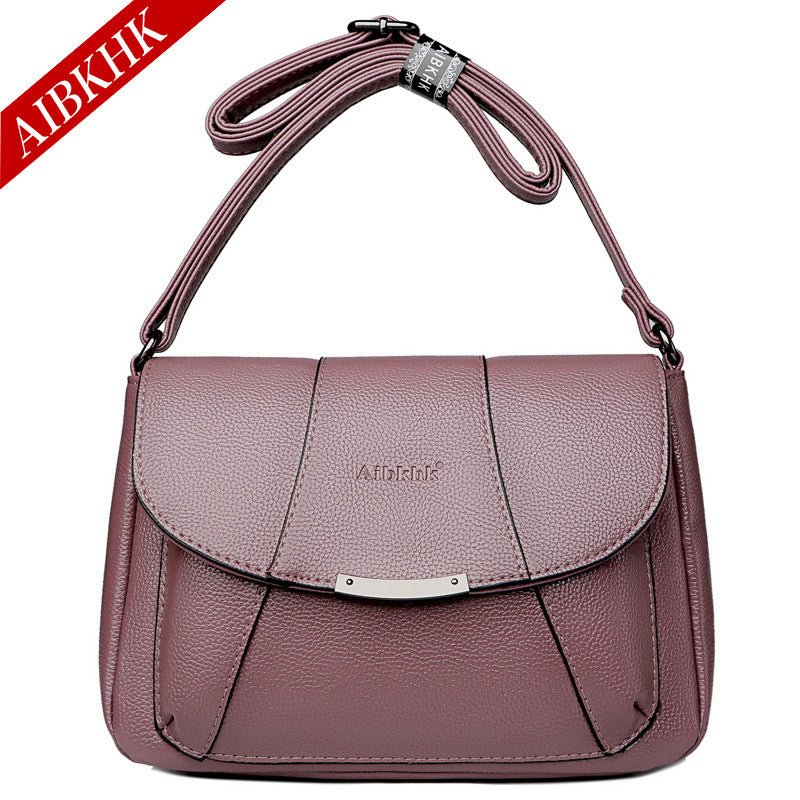 Women's To Give Mom Simple Soft Leather Crossbody Bags