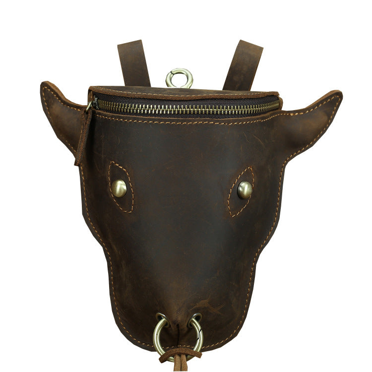 Men's Pocket Retro Trendy Cow Head Pannier Men's Waist Packs