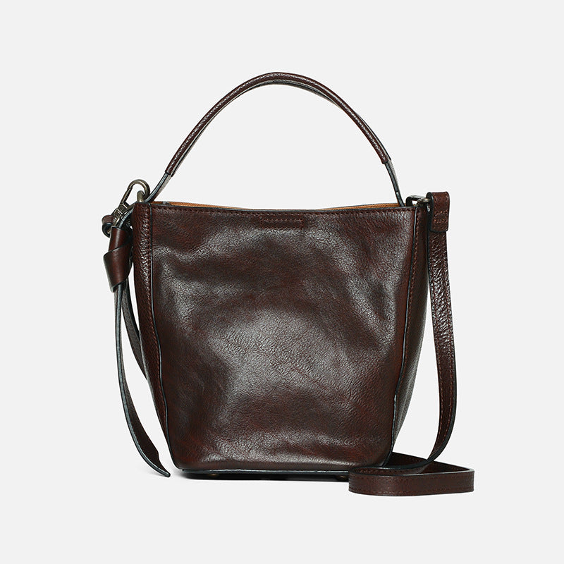 Women's Design Soft Leather Trendy Head Layer Shoulder Bags