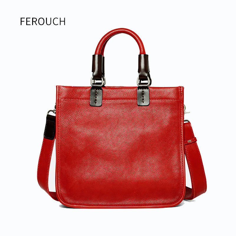 Women's Genuine Leather Retro Design Fashion First Layer Handbags