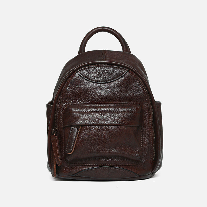 Women's Fashion Trend Genuine Leather Large Capacity Backpacks